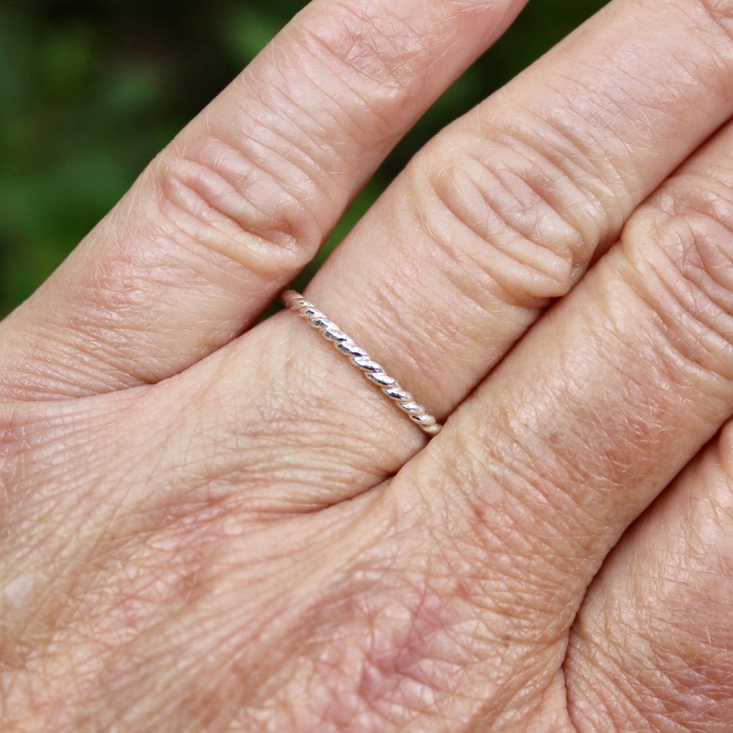 Sterling Silver Narrow Twist Stacking Ring