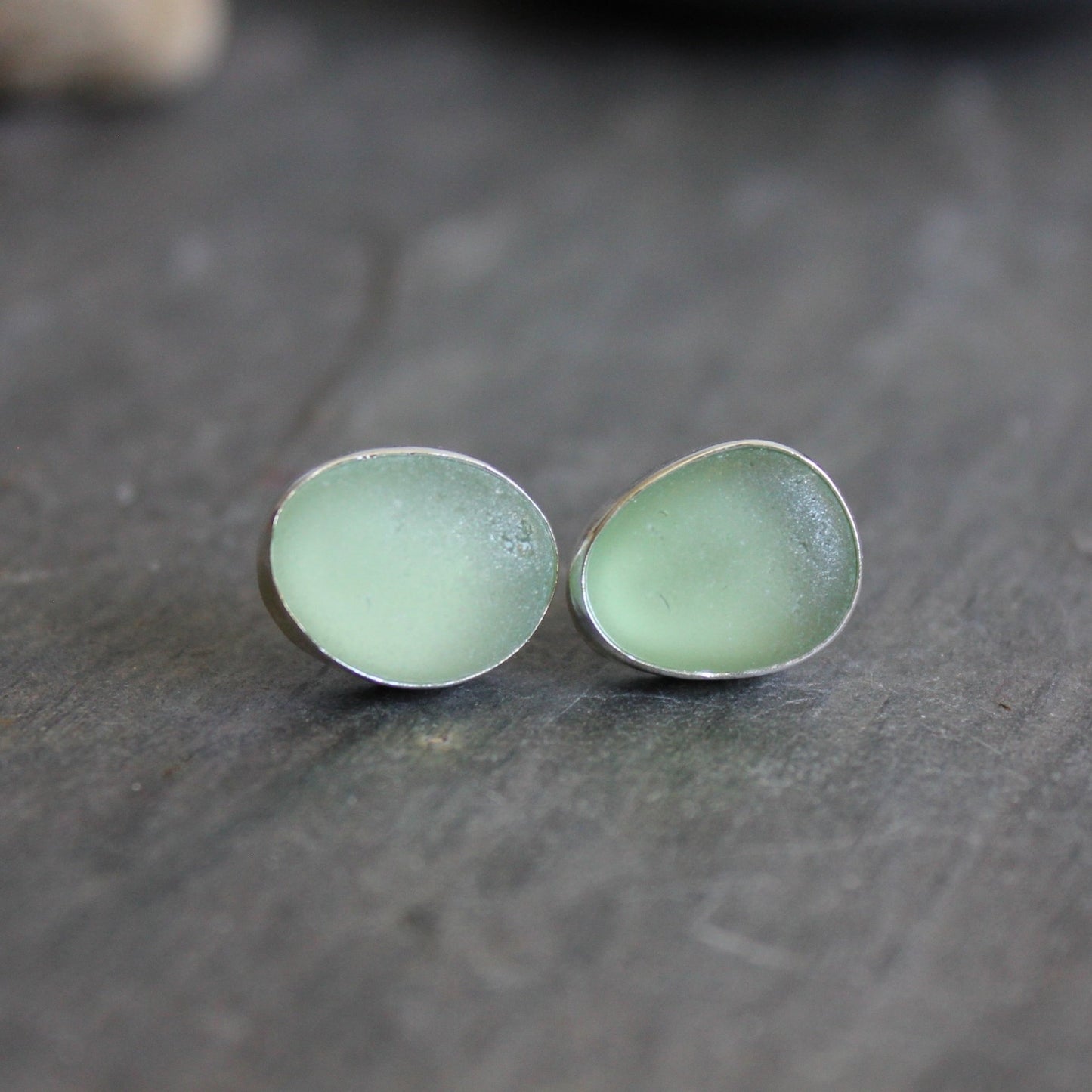 Sea Foam Green Sea Glass Earrings - AccentYourself