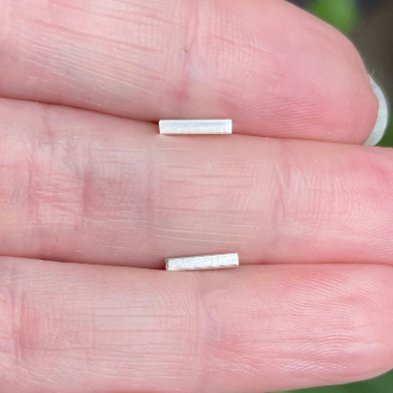 Sterling Silver Bar Stud Earrings - AccentYourself
