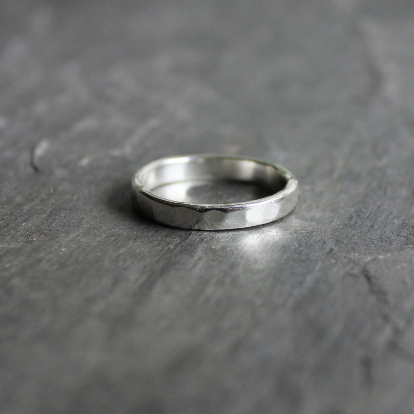 Sterling Silver Hammered Comfort Ring - AccentYourself