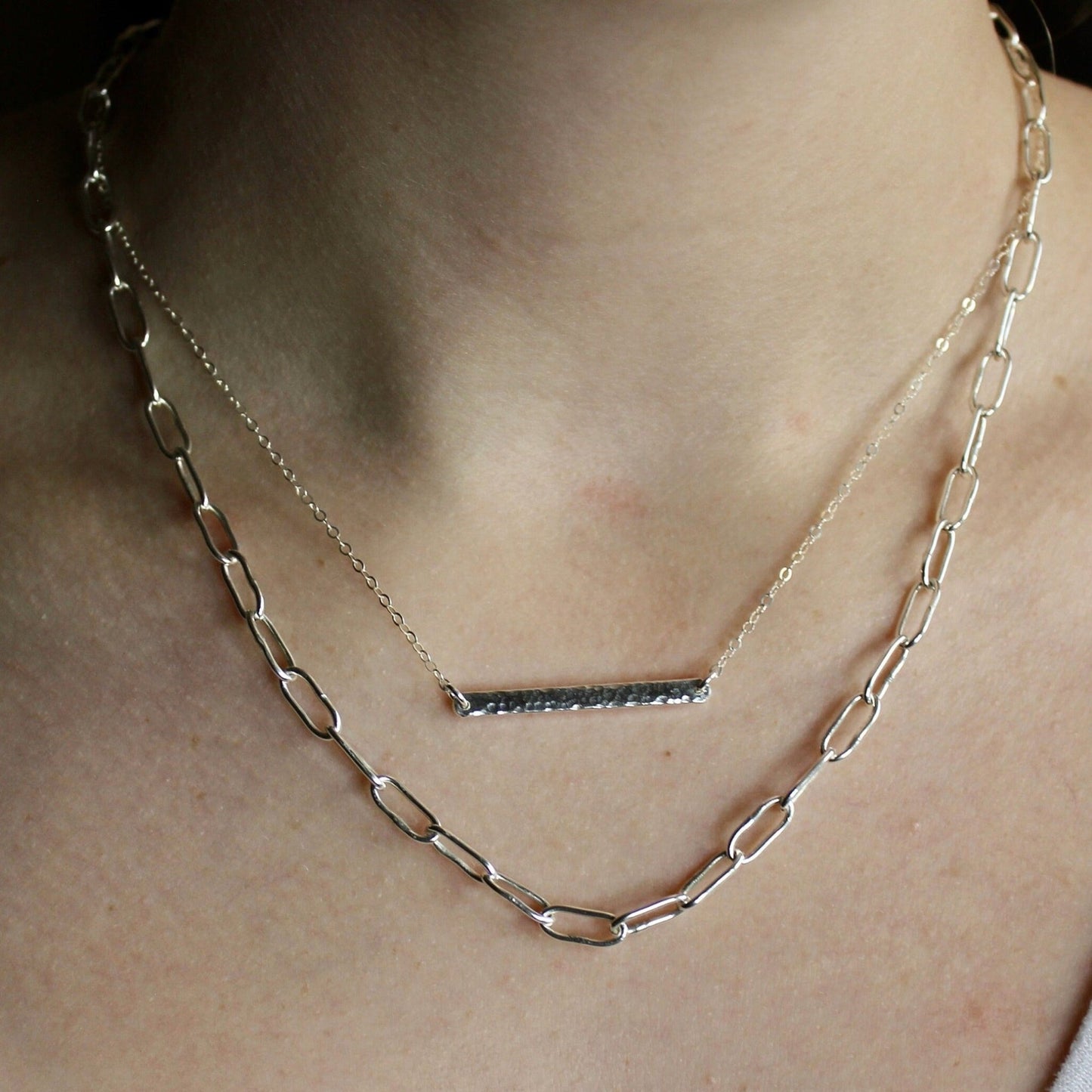 Medium Sterling Silver Oval Link Chain Necklace - AccentYourself