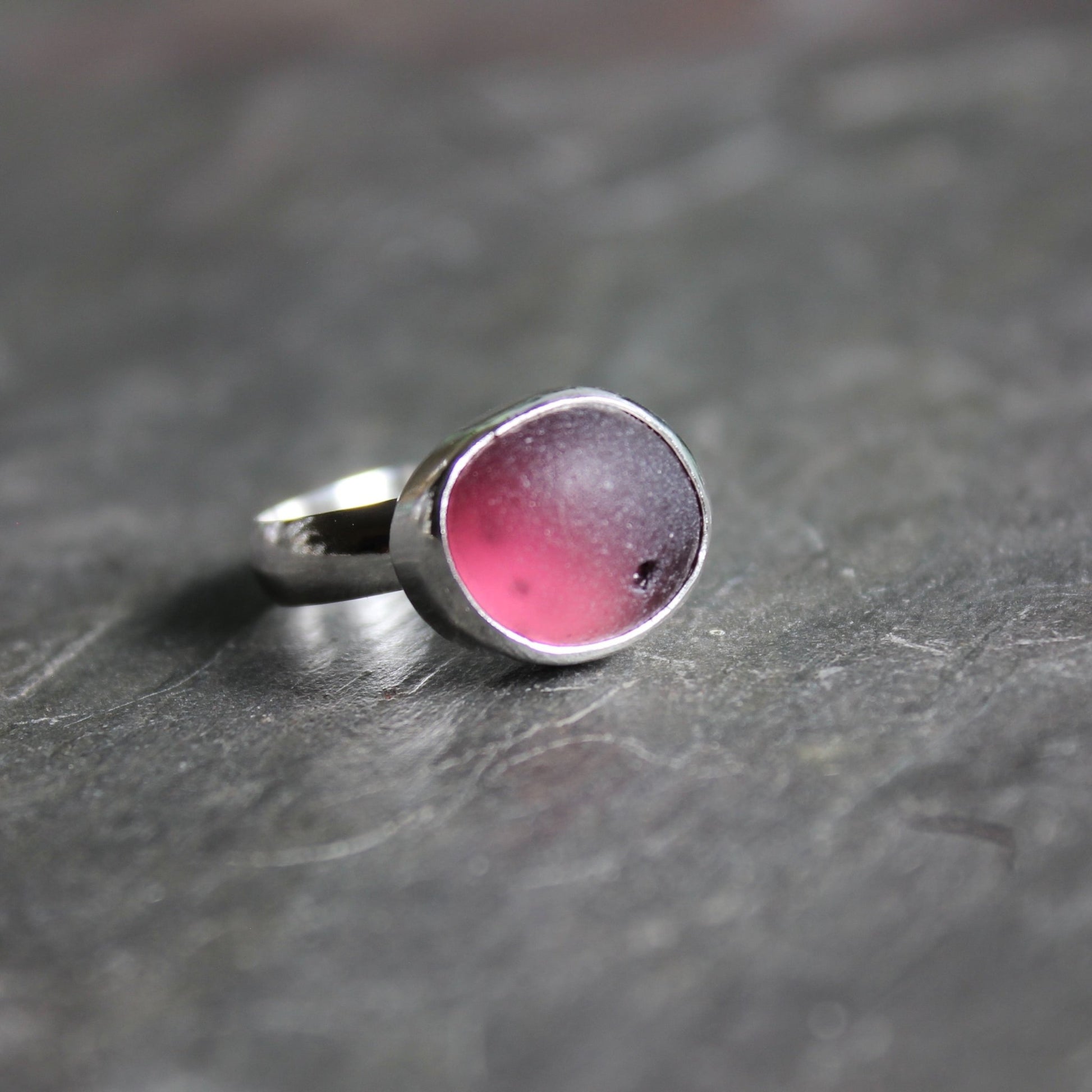 Rare Purple Sea Glass Ring - AccentYourself