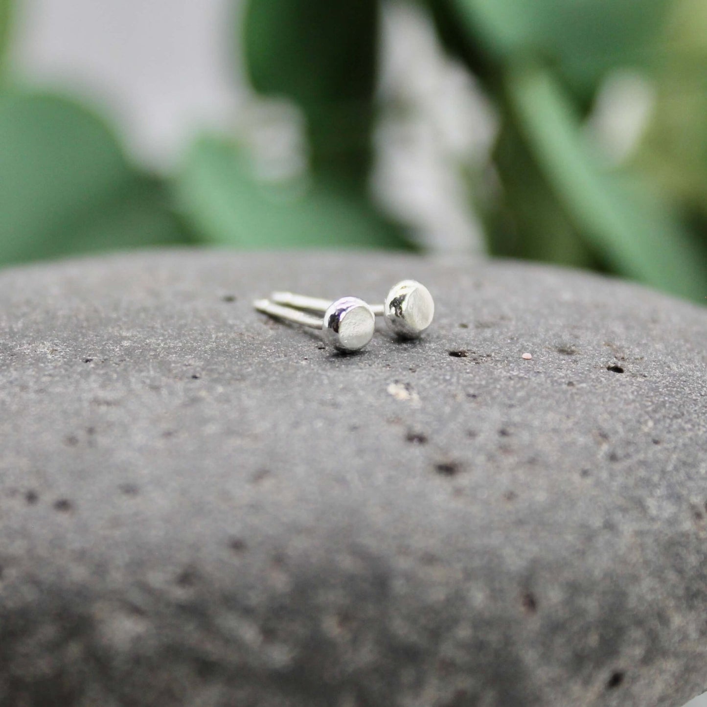 Tiny Recycled Sterling Silver Stud Earrings - AccentYourself