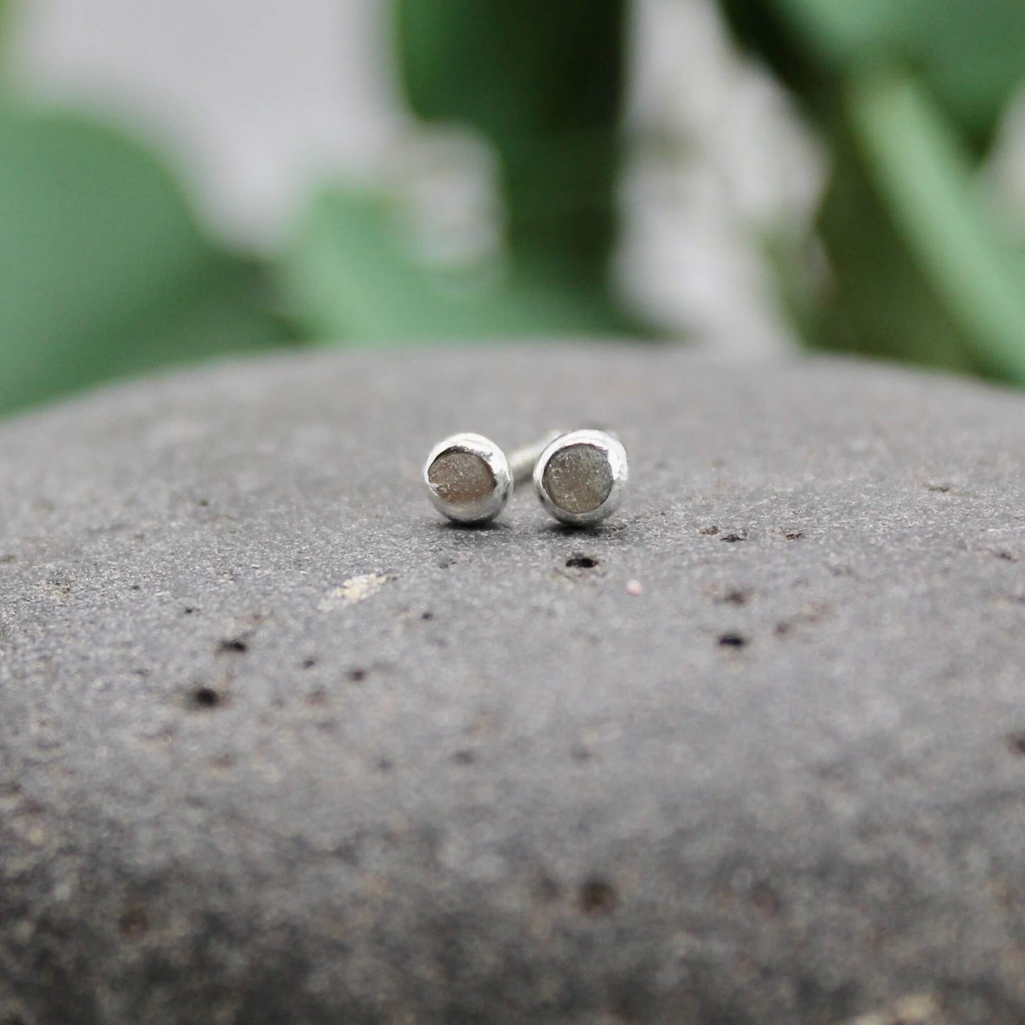 Tiny Recycled Sterling Silver Stud Earrings - AccentYourself