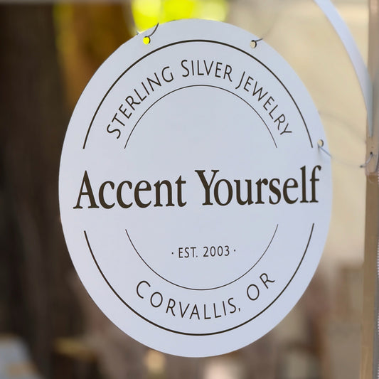Accent Yourself Jewelry signage for our market booth.