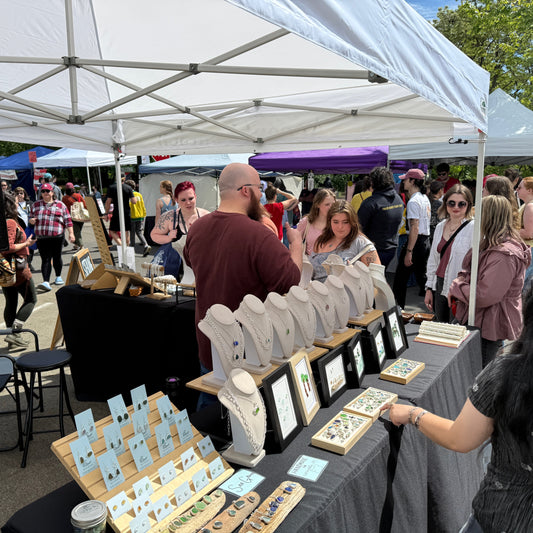 A photo of Accent Yourself handmade jewelry market booth