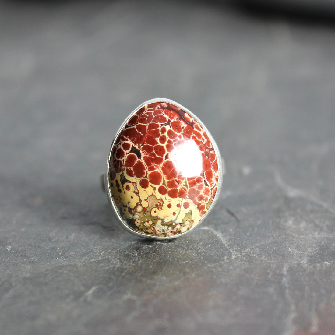 Oregon orbicular jasper statement ring