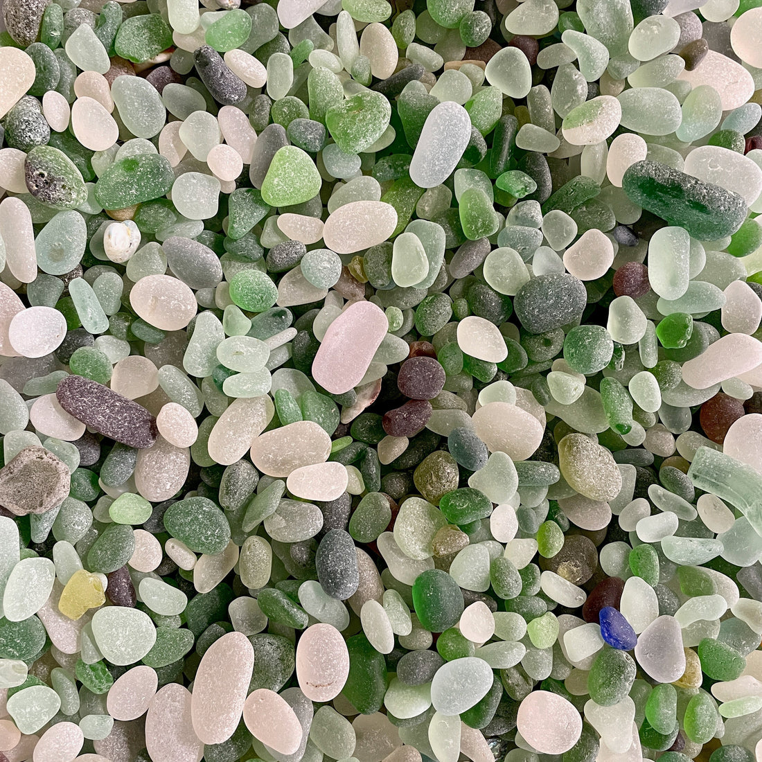 A batch of genuine sea glass from the coast of UK