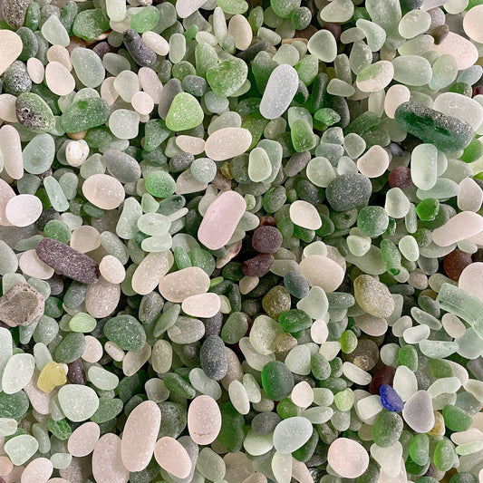 A batch of genuine sea glass from the coast of UK