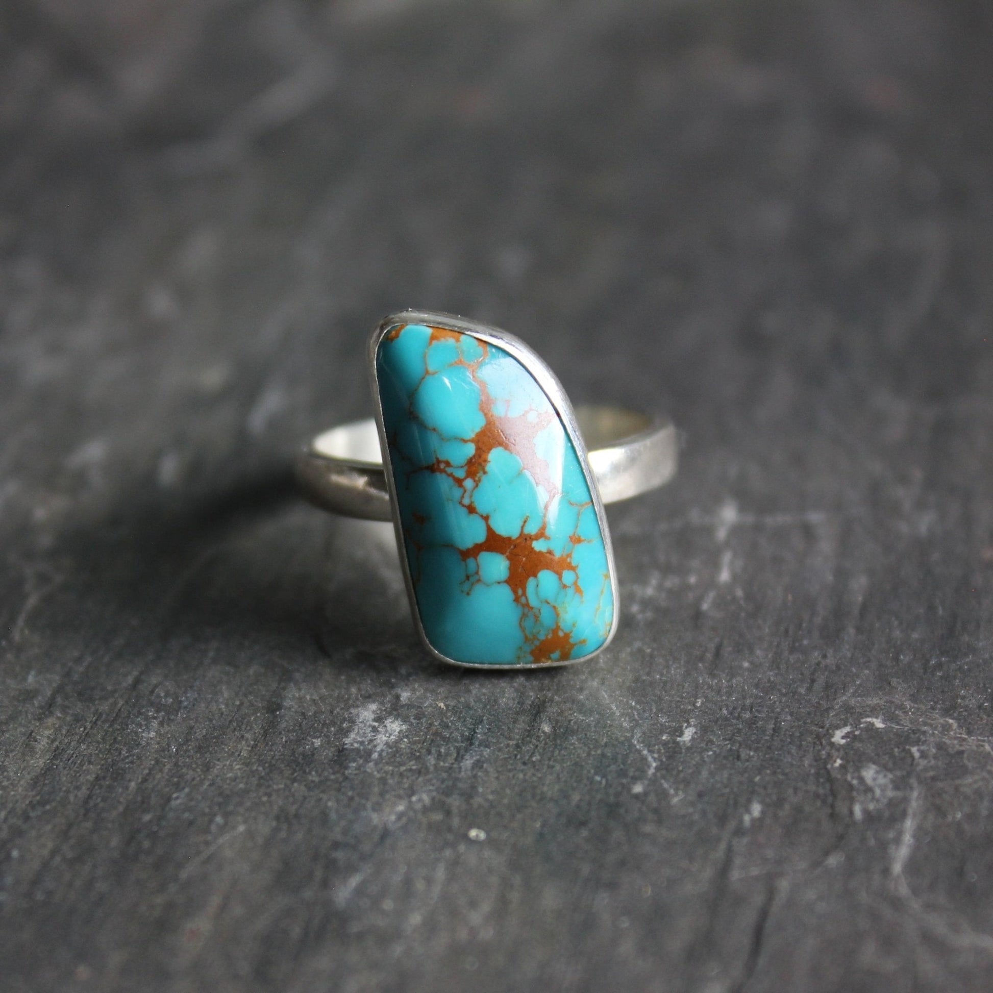 Asymmetrical Turquoise Statement Ring - AccentYourself