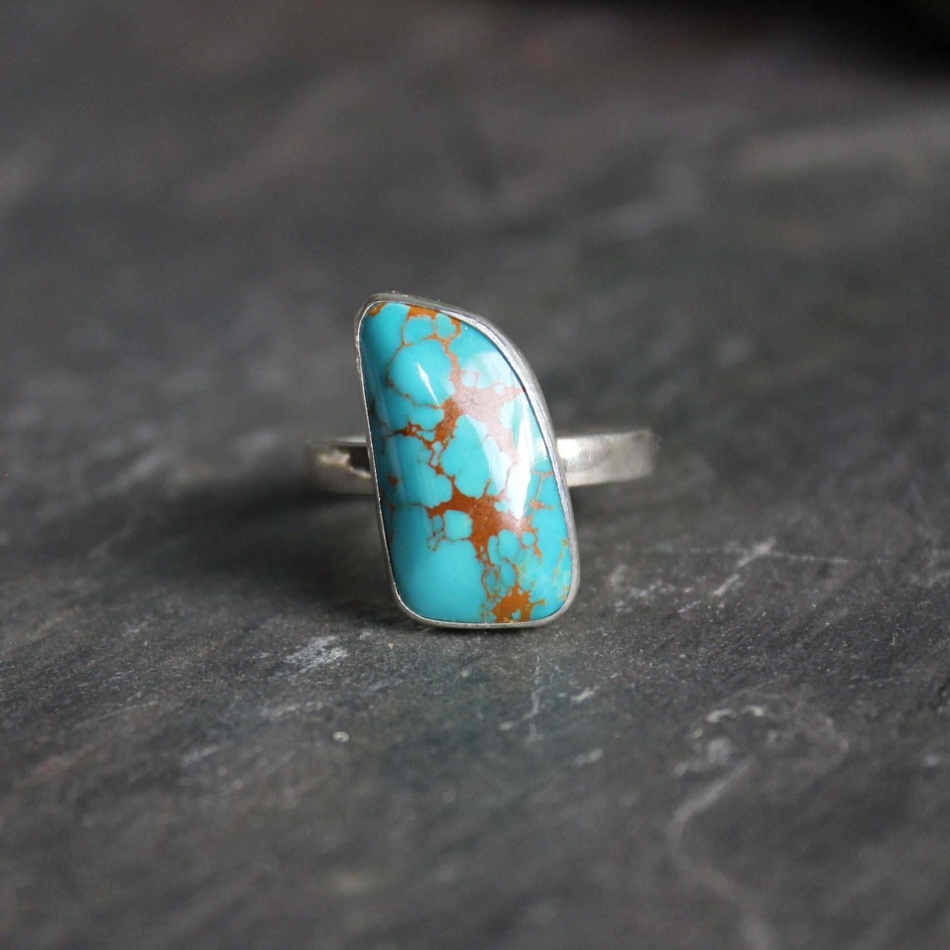 Asymmetrical Turquoise Statement Ring - AccentYourself