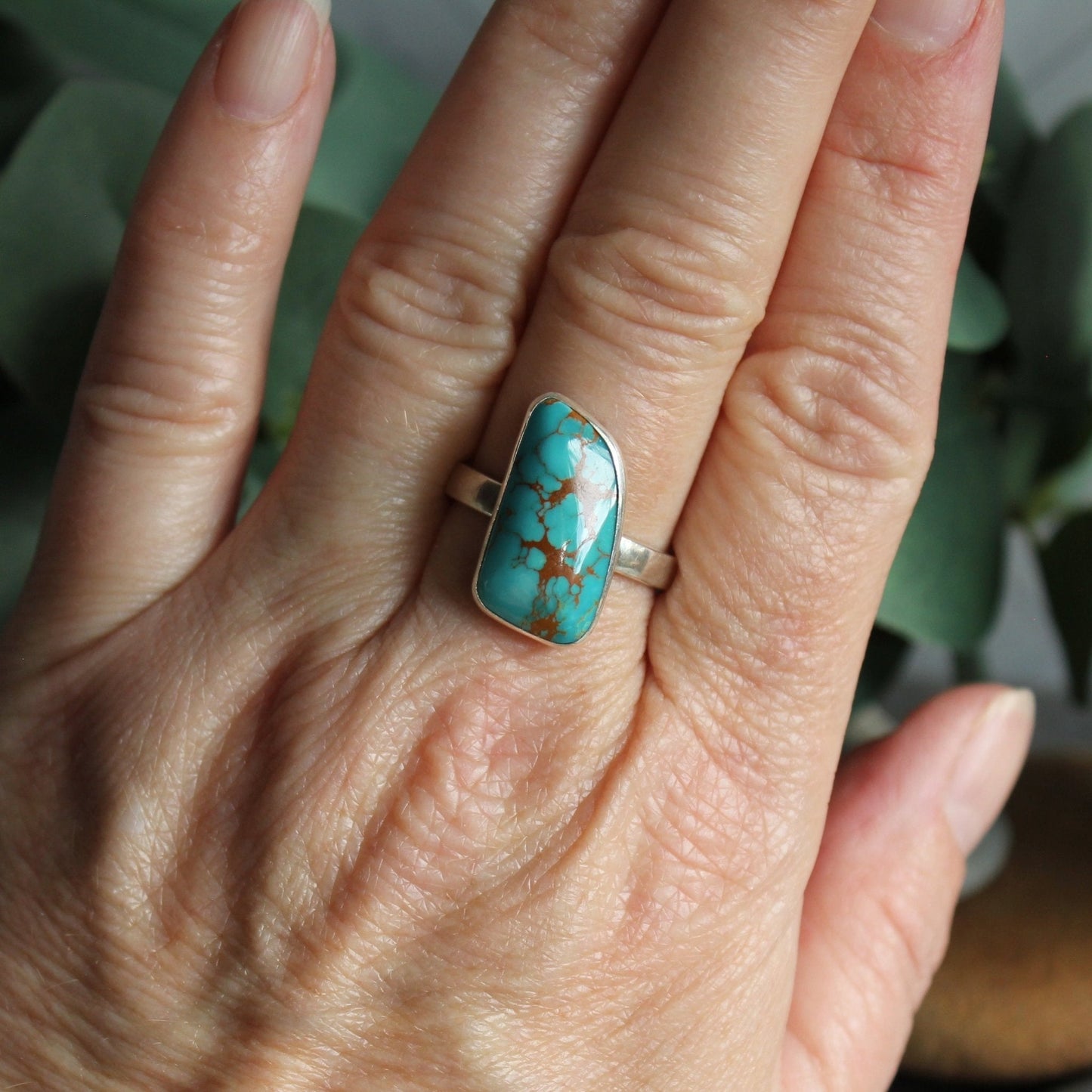 Asymmetrical Turquoise Statement Ring - AccentYourself