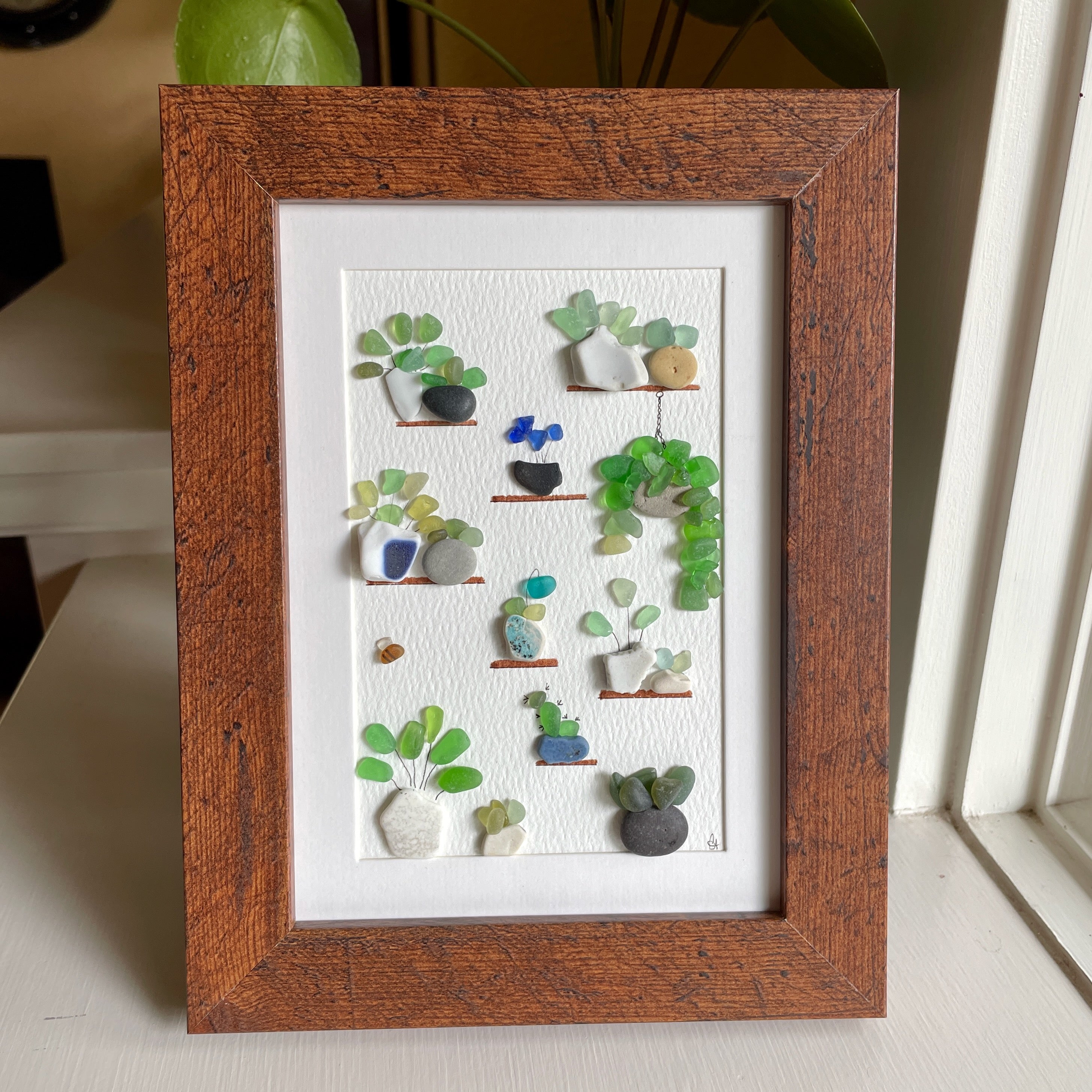 Succulent and Cactus Themed Sea Glass Art – AccentYourself