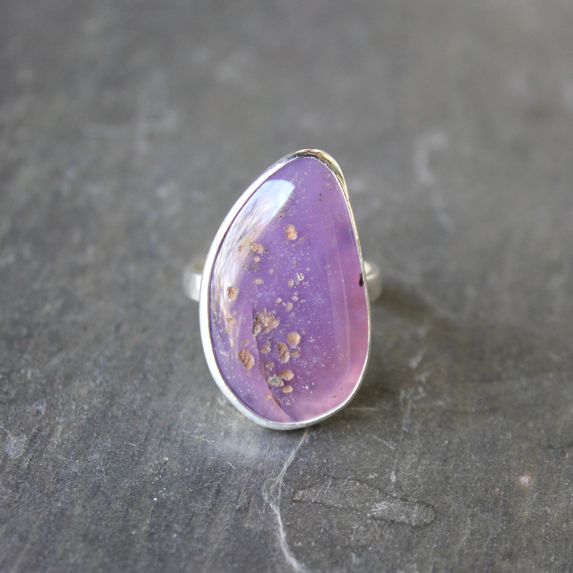 sterling silver holley blue agate ring size 12