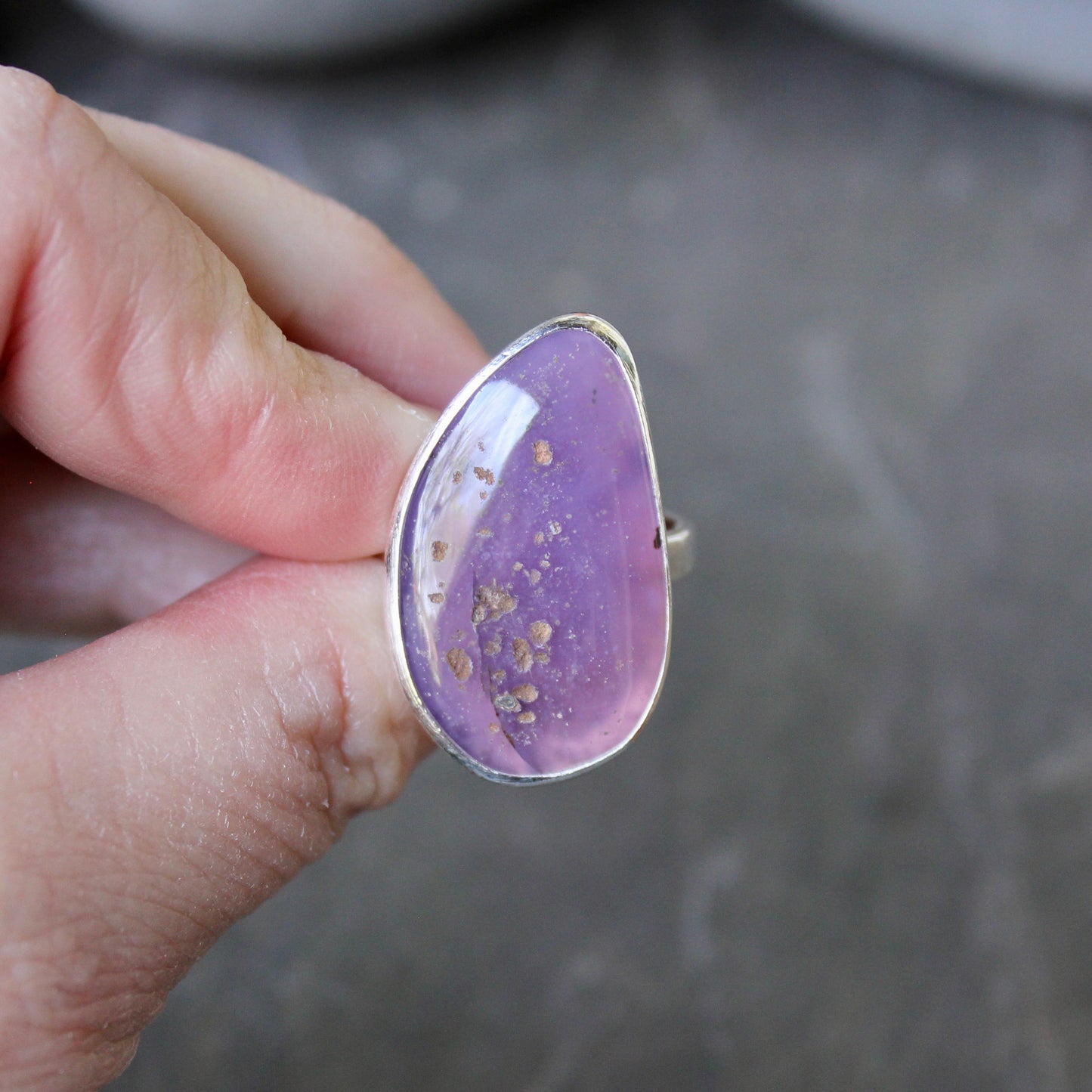 sterling silver holley blue agate ring size 12