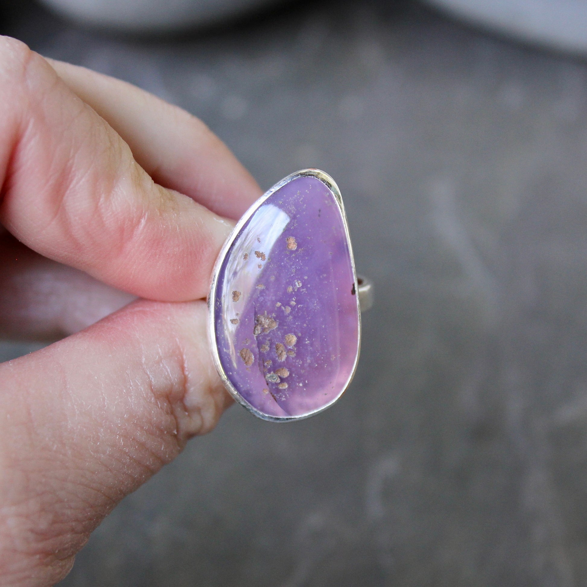 sterling silver holley blue agate ring size 12