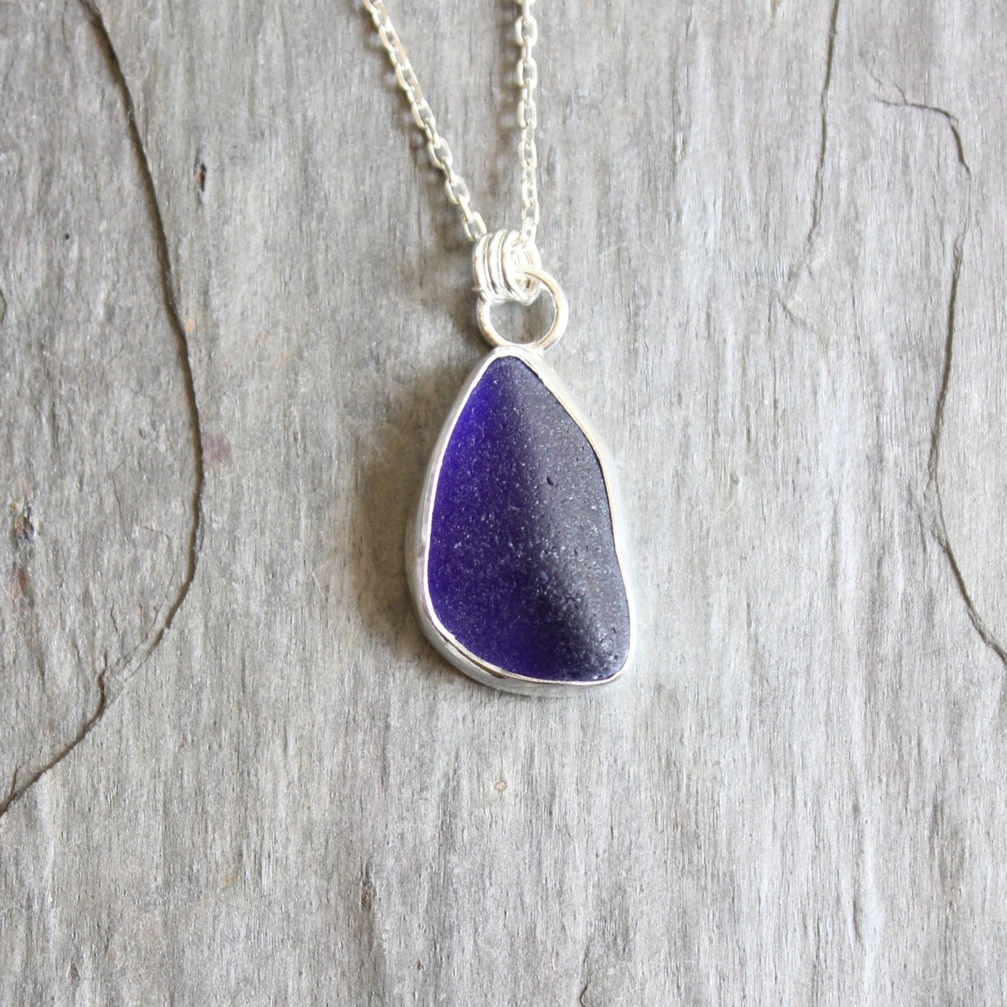 Cobalt Blue Sea Glass Necklace - AccentYourself