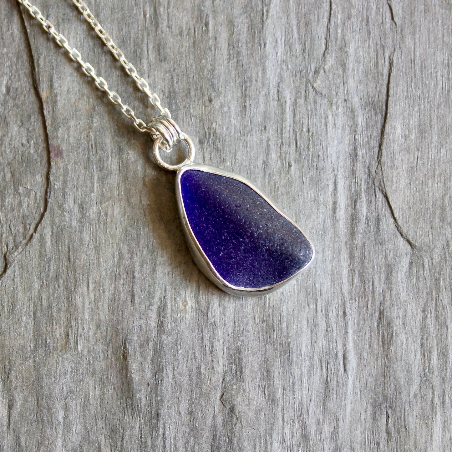 Cobalt Blue Sea Glass Necklace - AccentYourself