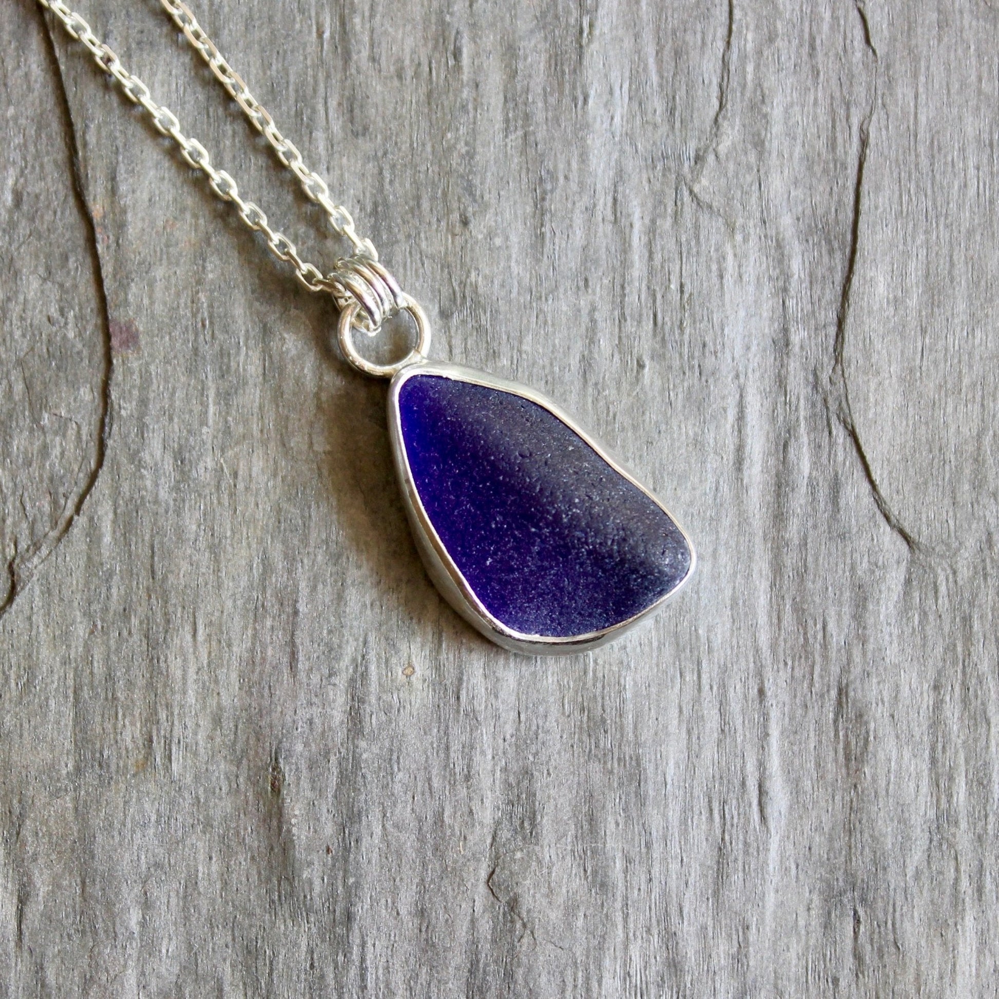 Cobalt Blue Sea Glass Necklace - AccentYourself