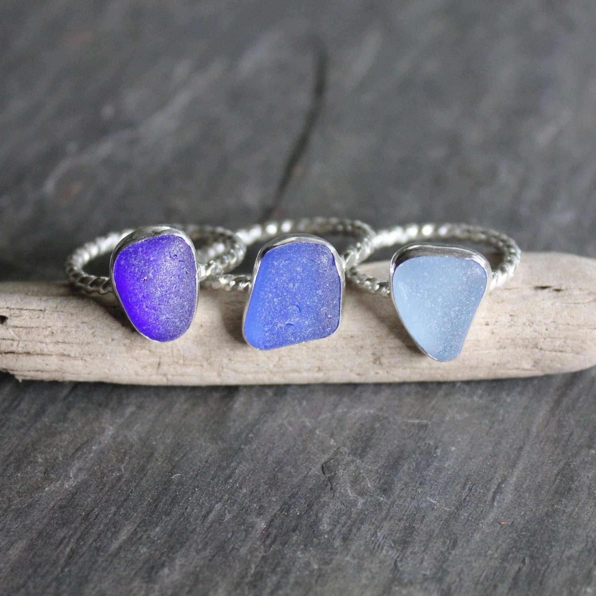 Cobalt Blue Sea Glass Ring - AccentYourself