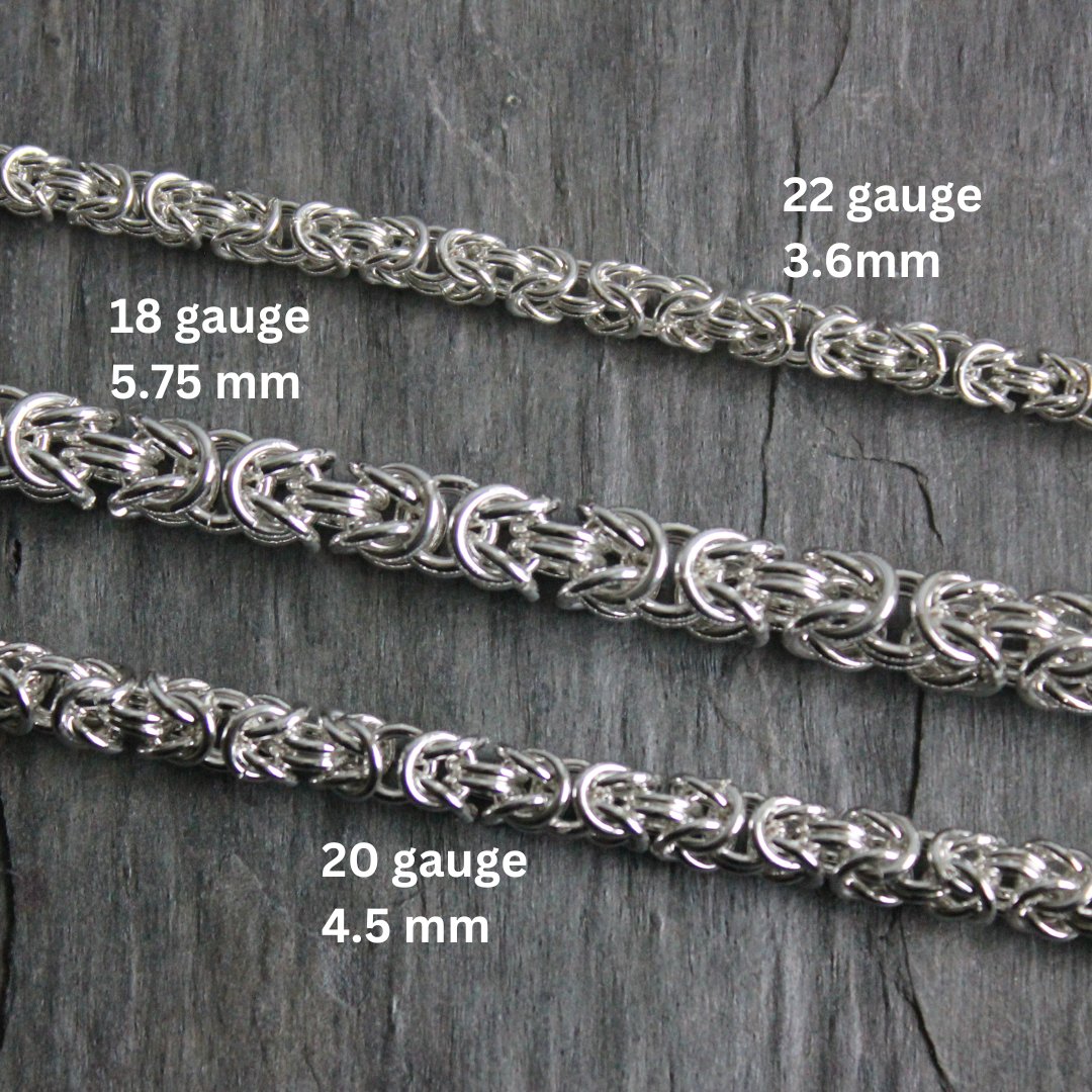 Delicate Sterling Silver Handmade Byzantine Chain Necklace - AccentYourself