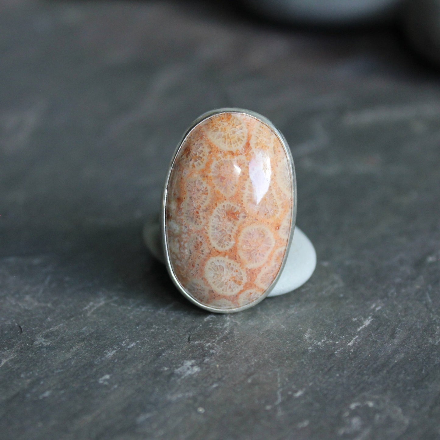 Fossilized Coral Statement Ring - AccentYourself