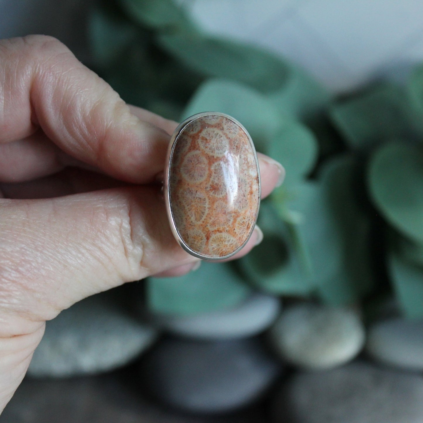 Fossilized Coral Statement Ring - AccentYourself