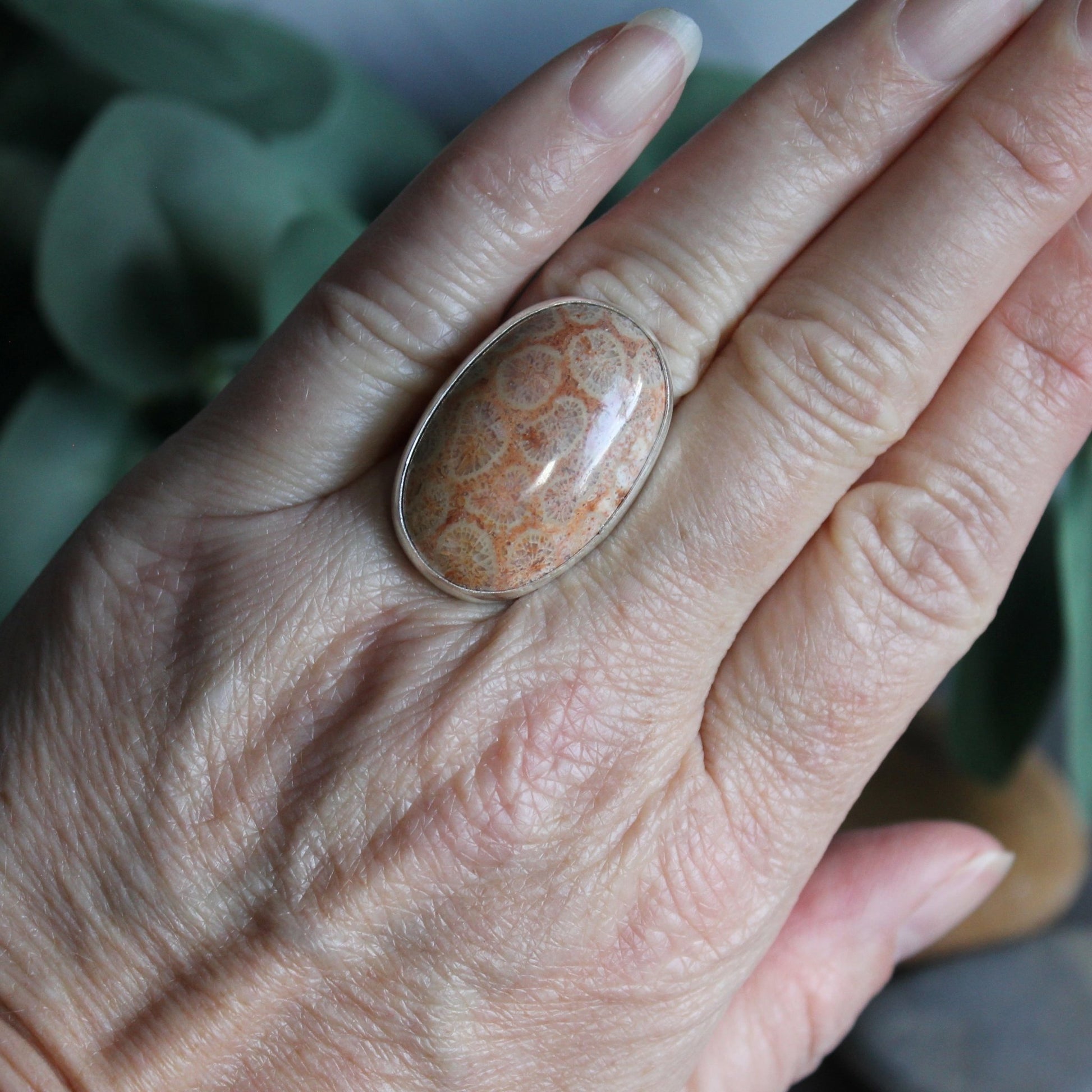 Fossilized Coral Statement Ring - AccentYourself