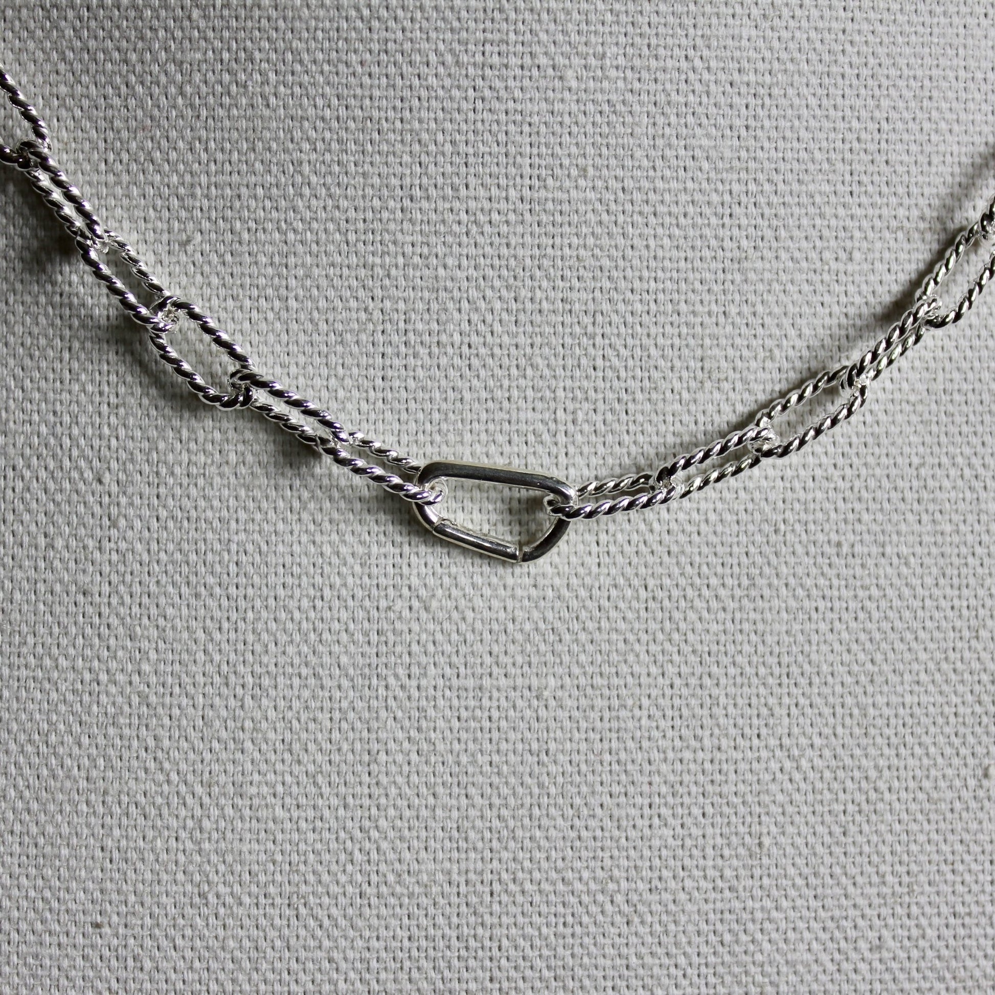 Heavy Handcrafted Sterling Silver Twist Oval Chain Necklace - AccentYourself