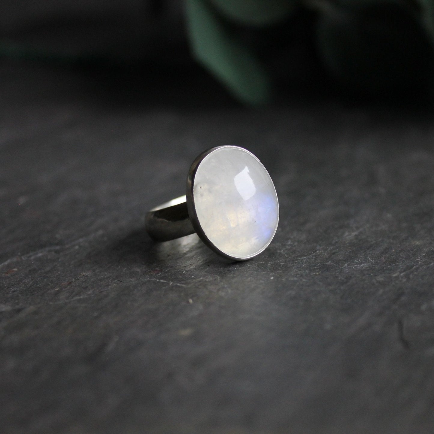 Huge Rainbow Moonstone Statement Ring - AccentYourself