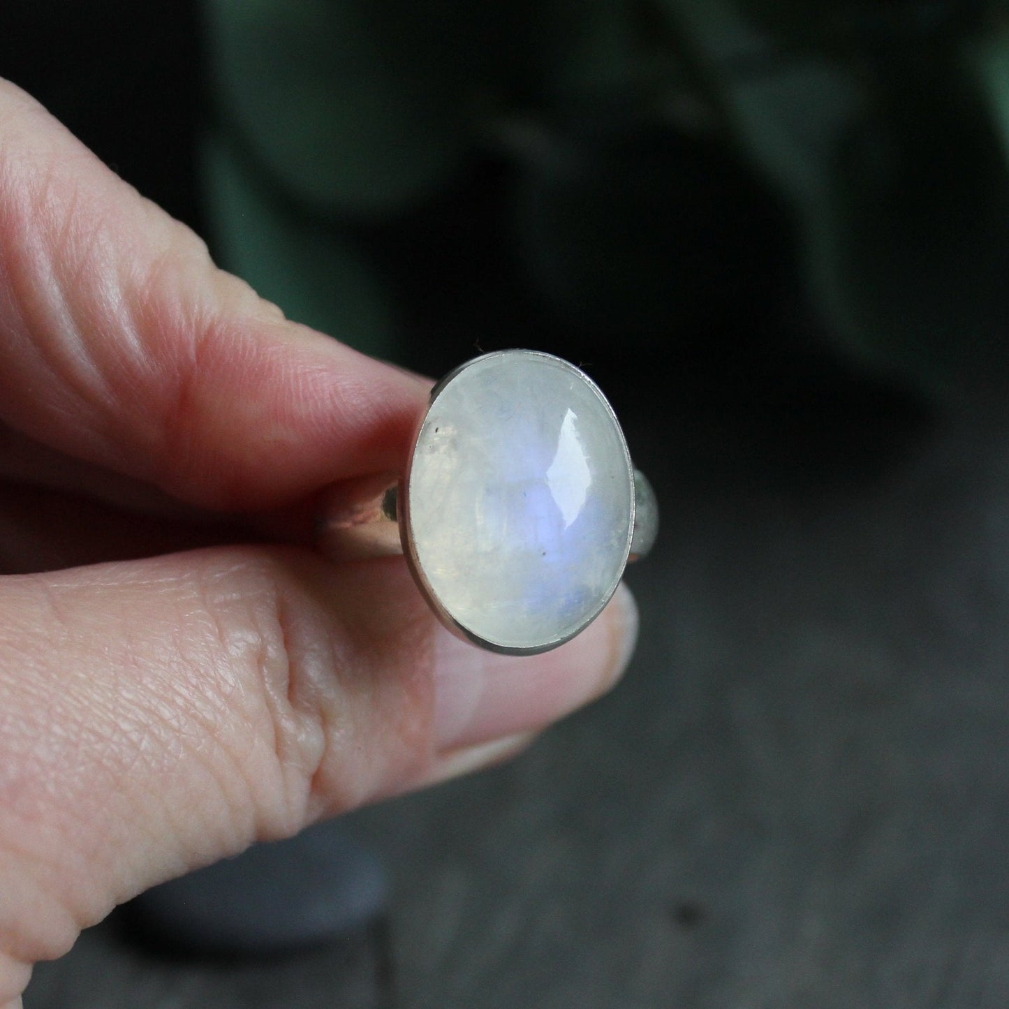 Huge Rainbow Moonstone Statement Ring - AccentYourself