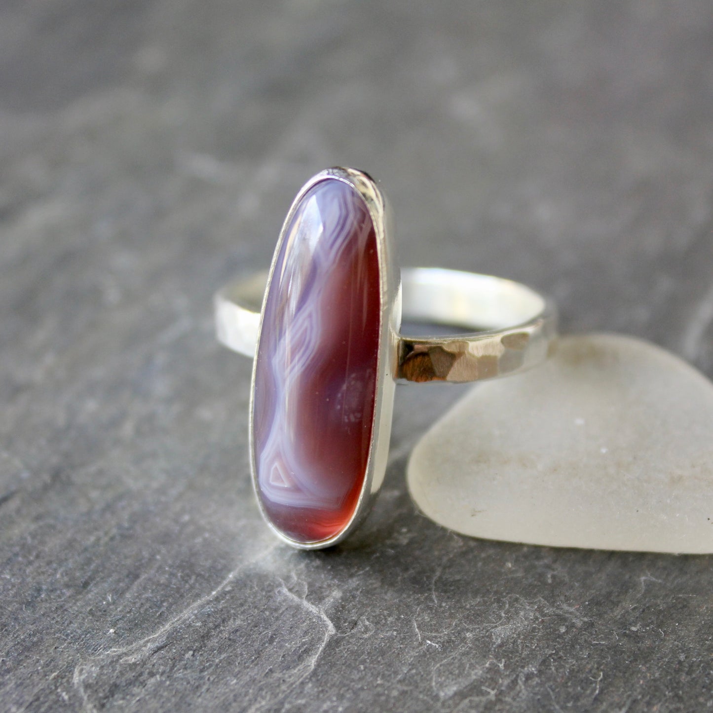 size 13.75 holley blue agate statement ring