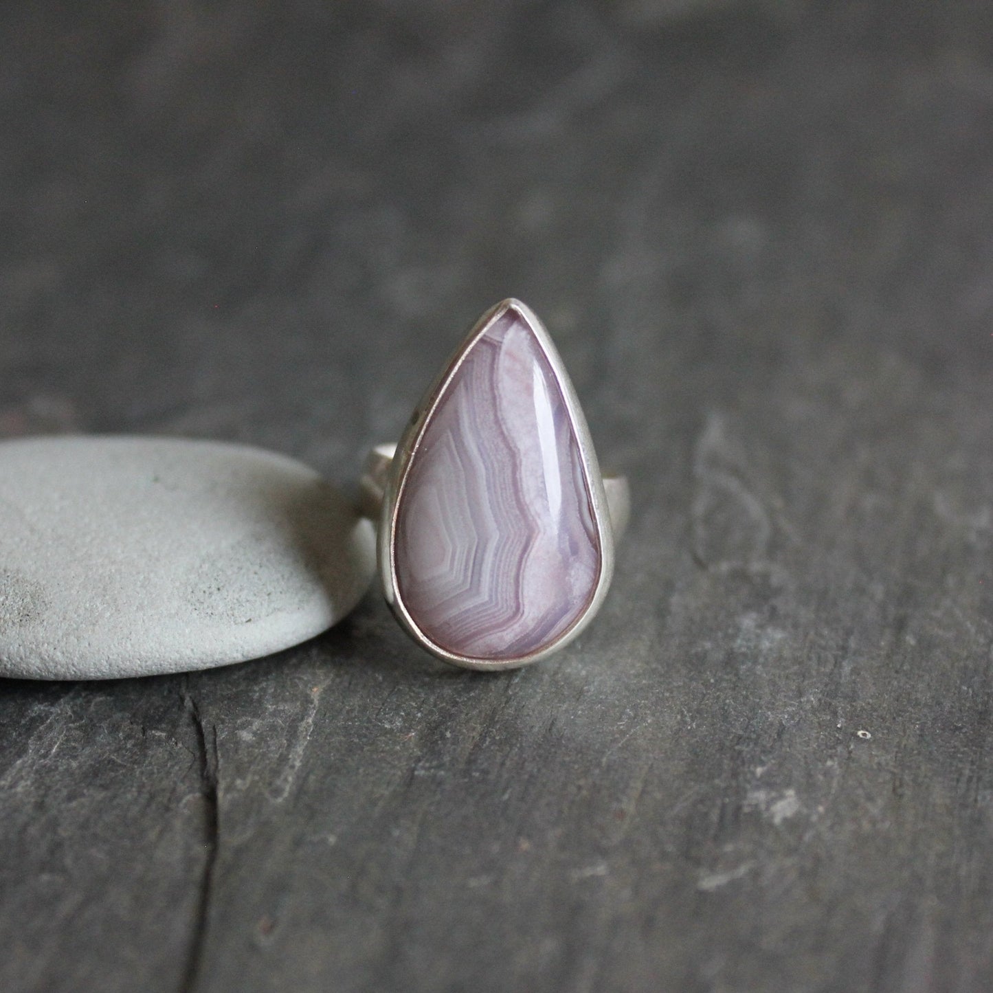 Lavender Agua Nueva Agate Statement Ring - AccentYourself