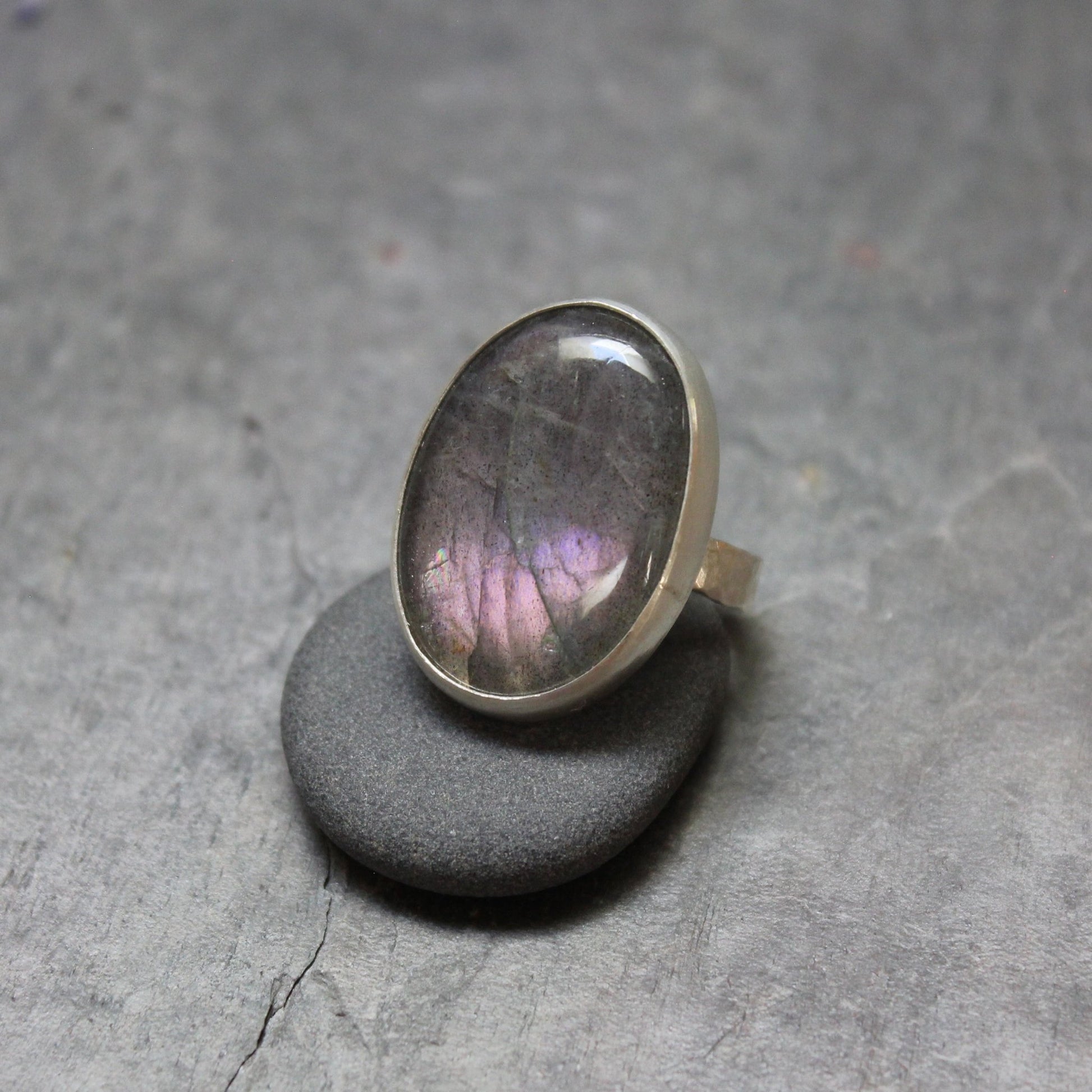 Lavender Labradorite Statement Ring - AccentYourself