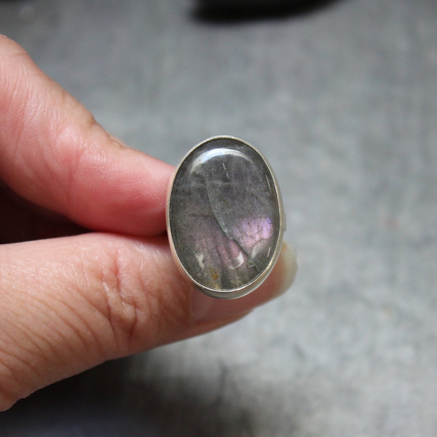 Lavender Labradorite Statement Ring - AccentYourself