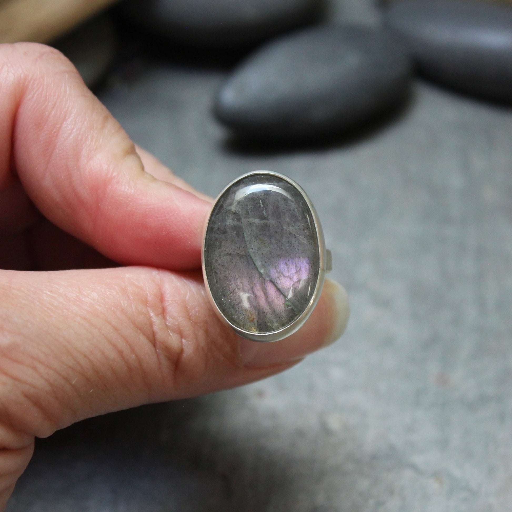 Lavender Labradorite Statement Ring - AccentYourself