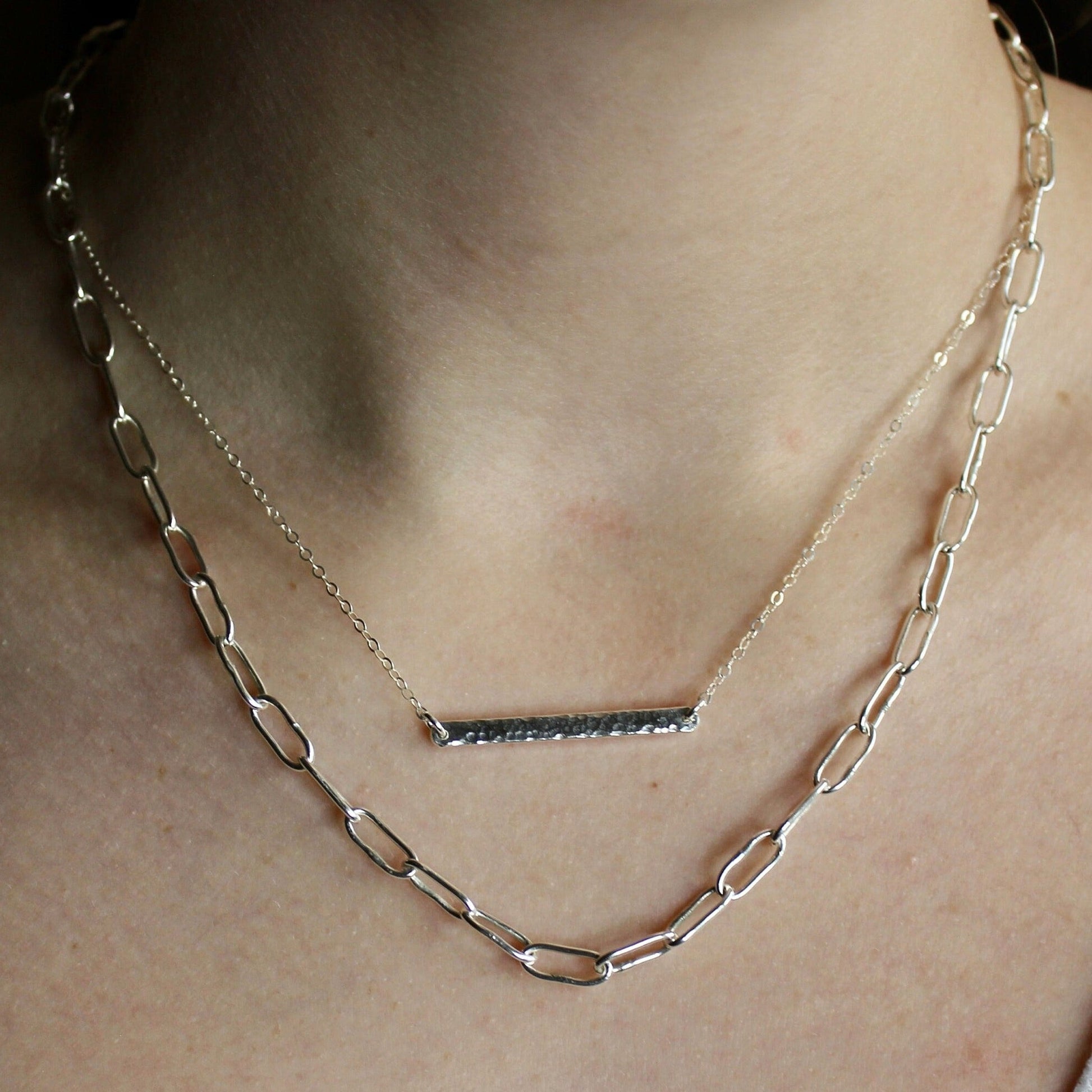 Lightweight Sterling Silver Oval Link Chain Necklace - AccentYourself