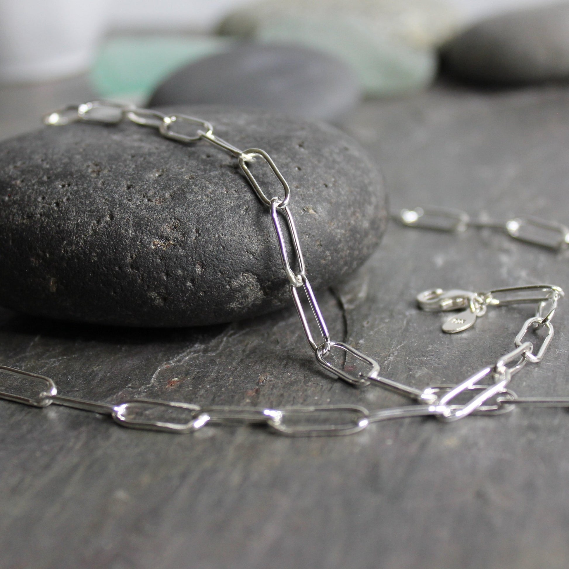 Lightweight Sterling Silver Oval Link Chain Necklace - AccentYourself