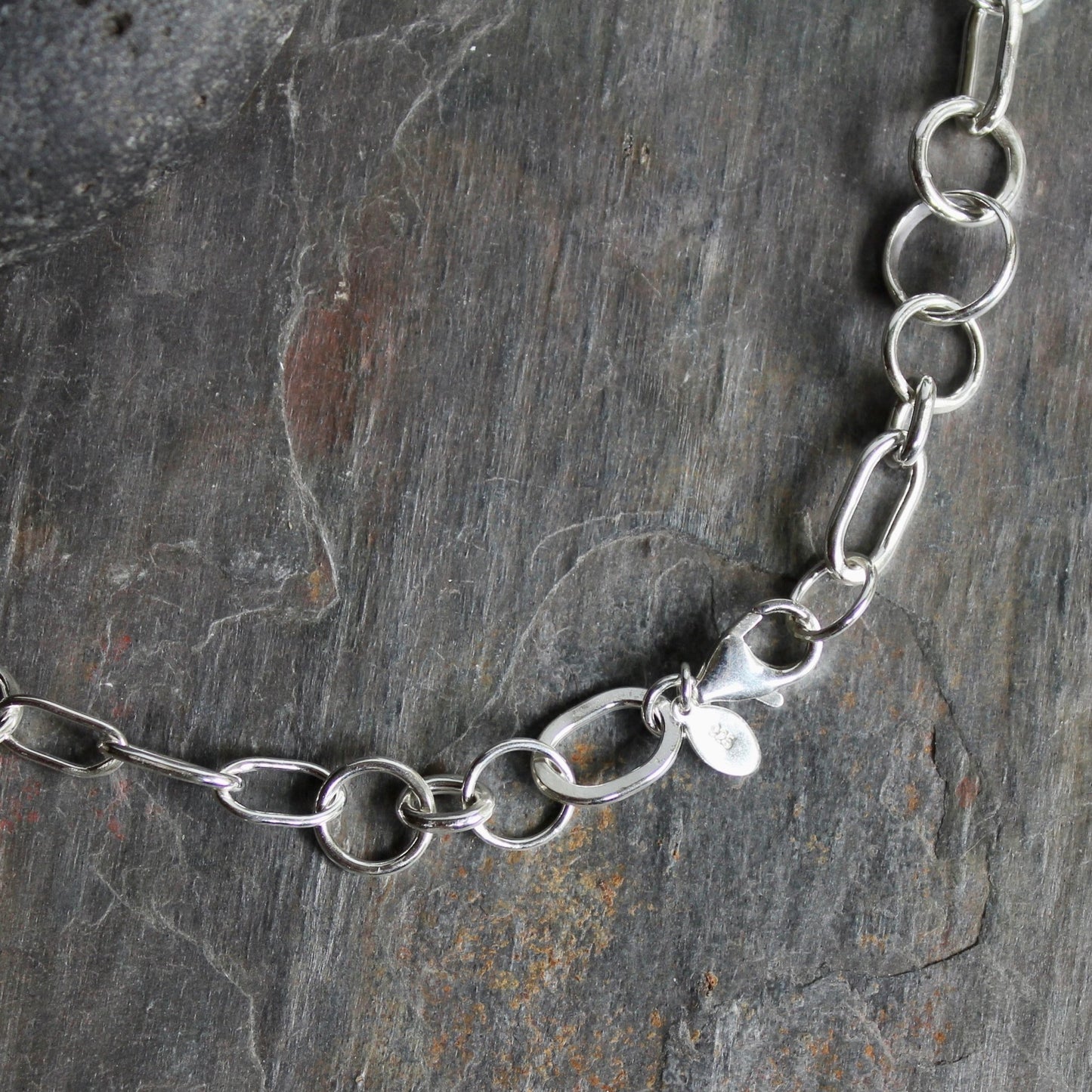 Luxe Sterling Silver Chain Necklace With Random Links - AccentYourself