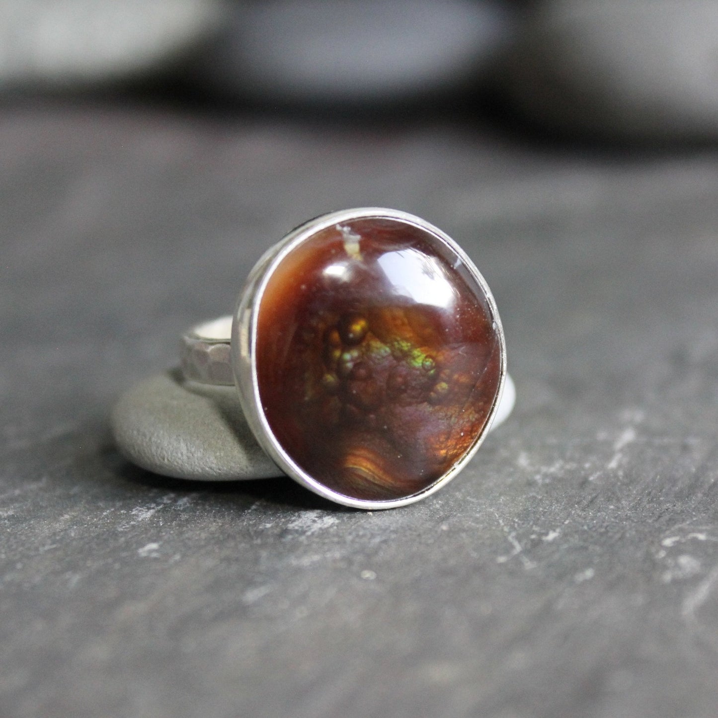 Mexican Fire Agate Statement Ring - AccentYourself