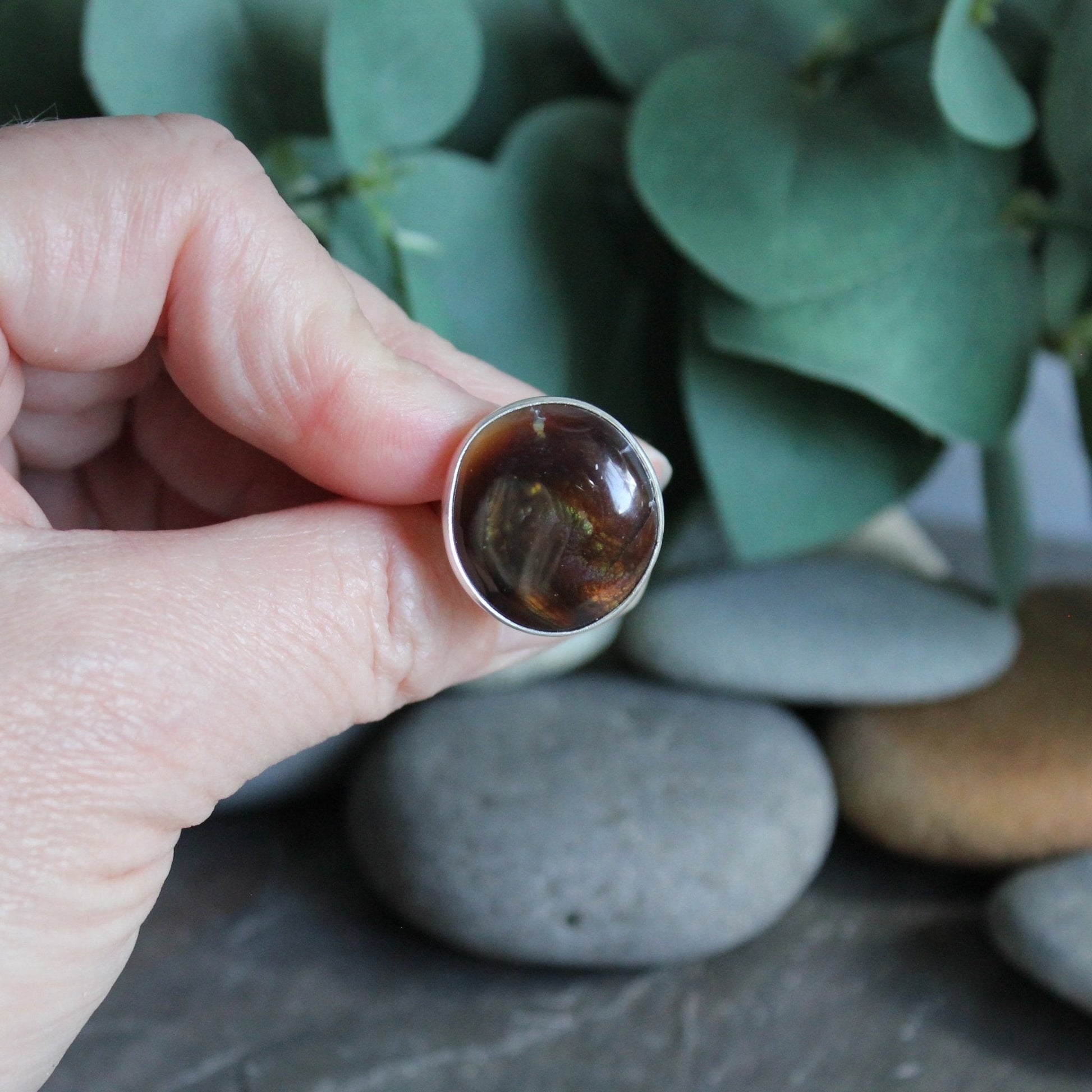 Mexican Fire Agate Statement Ring - AccentYourself