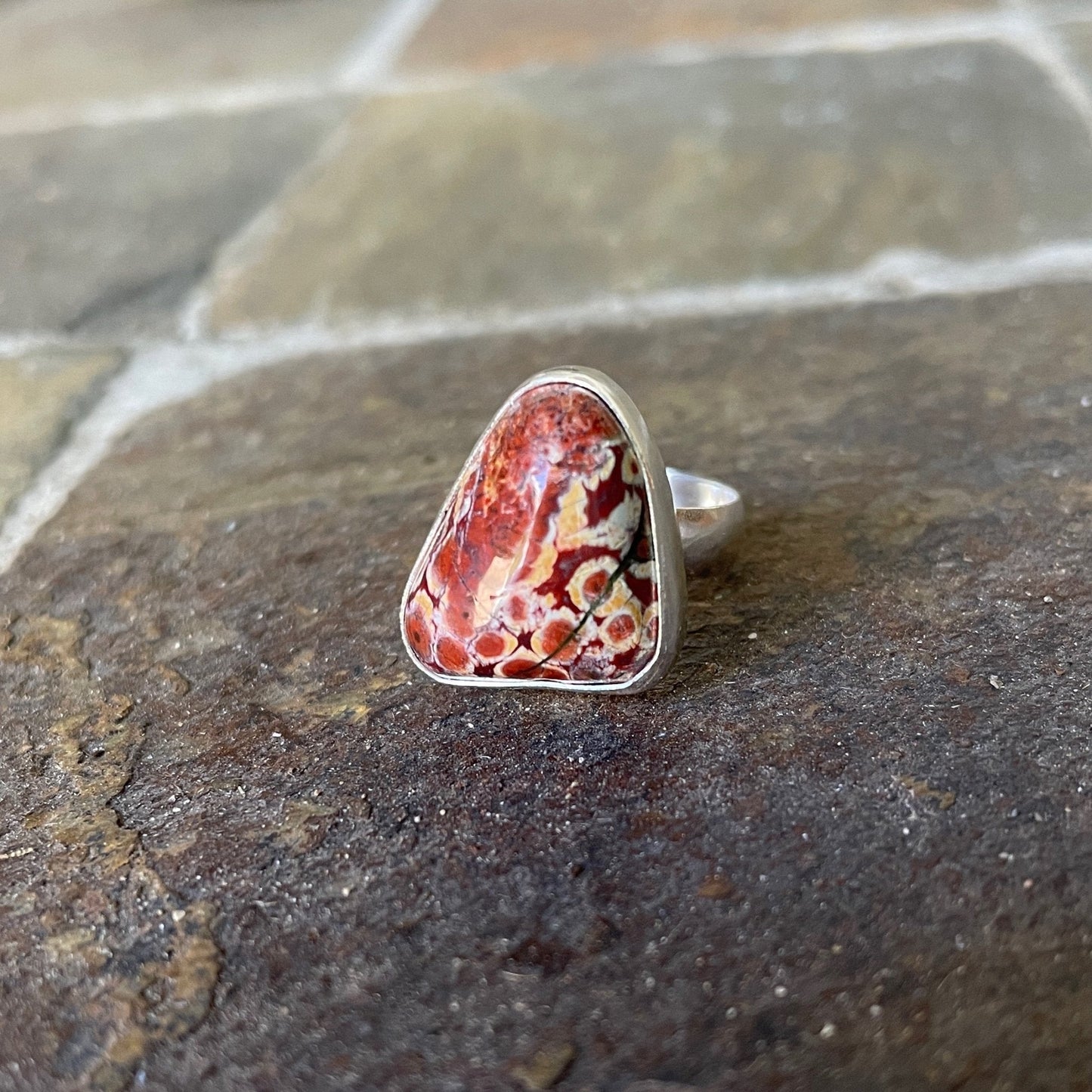 Oregon Red Jasper Chunky Statement Ring - AccentYourself