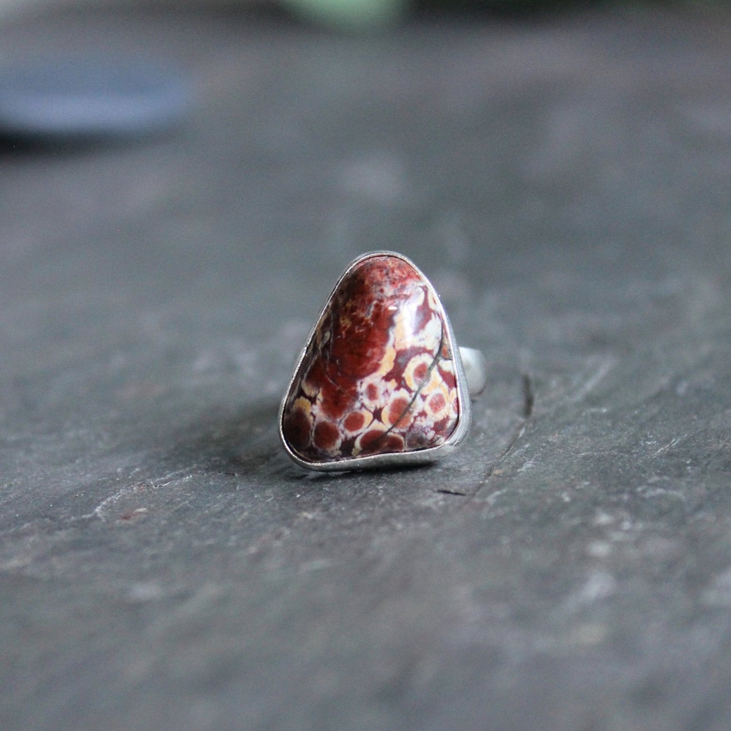 Oregon Red Jasper Chunky Statement Ring - AccentYourself