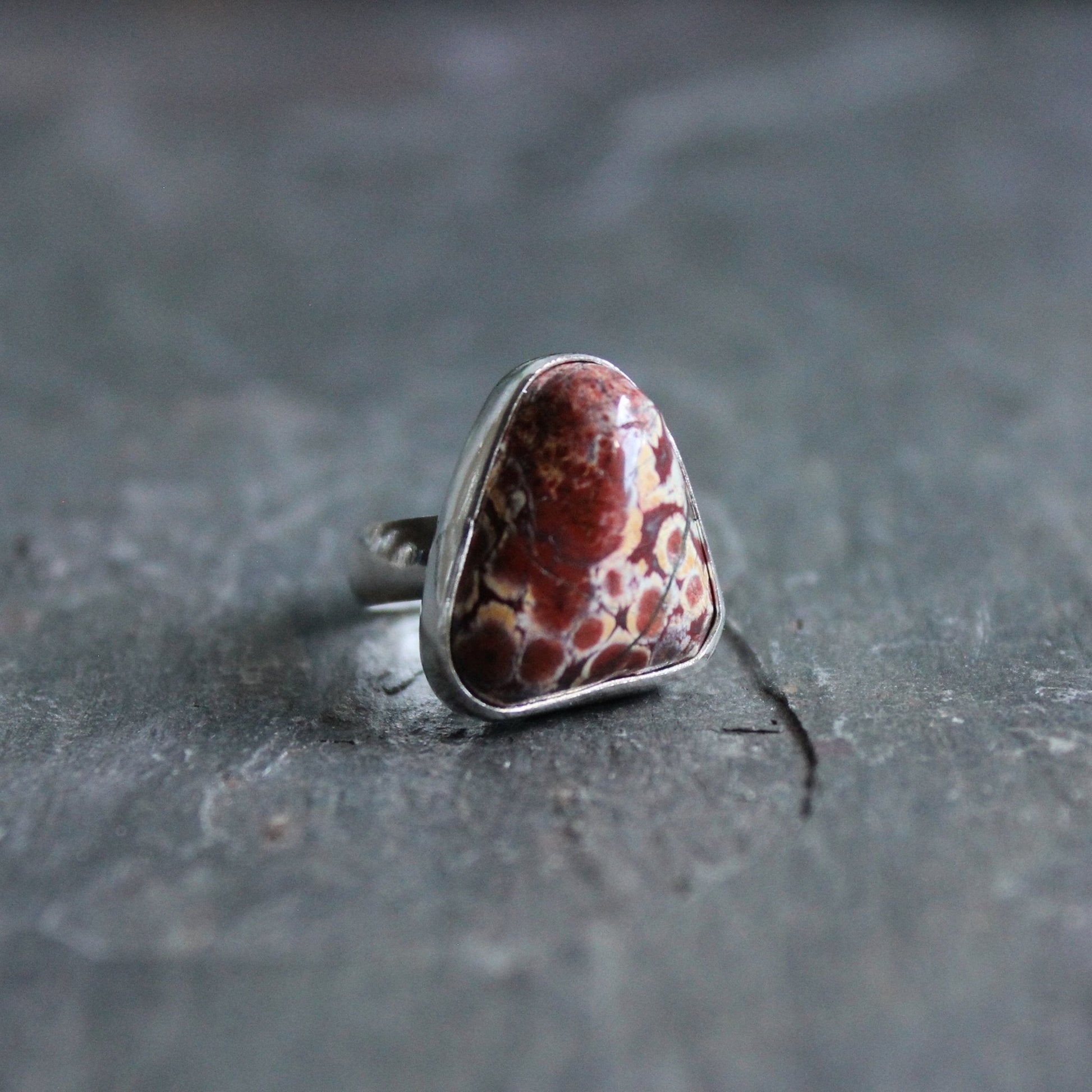 Oregon Red Jasper Chunky Statement Ring - AccentYourself