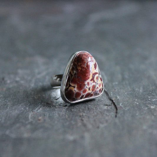 Oregon Red Jasper Chunky Statement Ring - AccentYourself