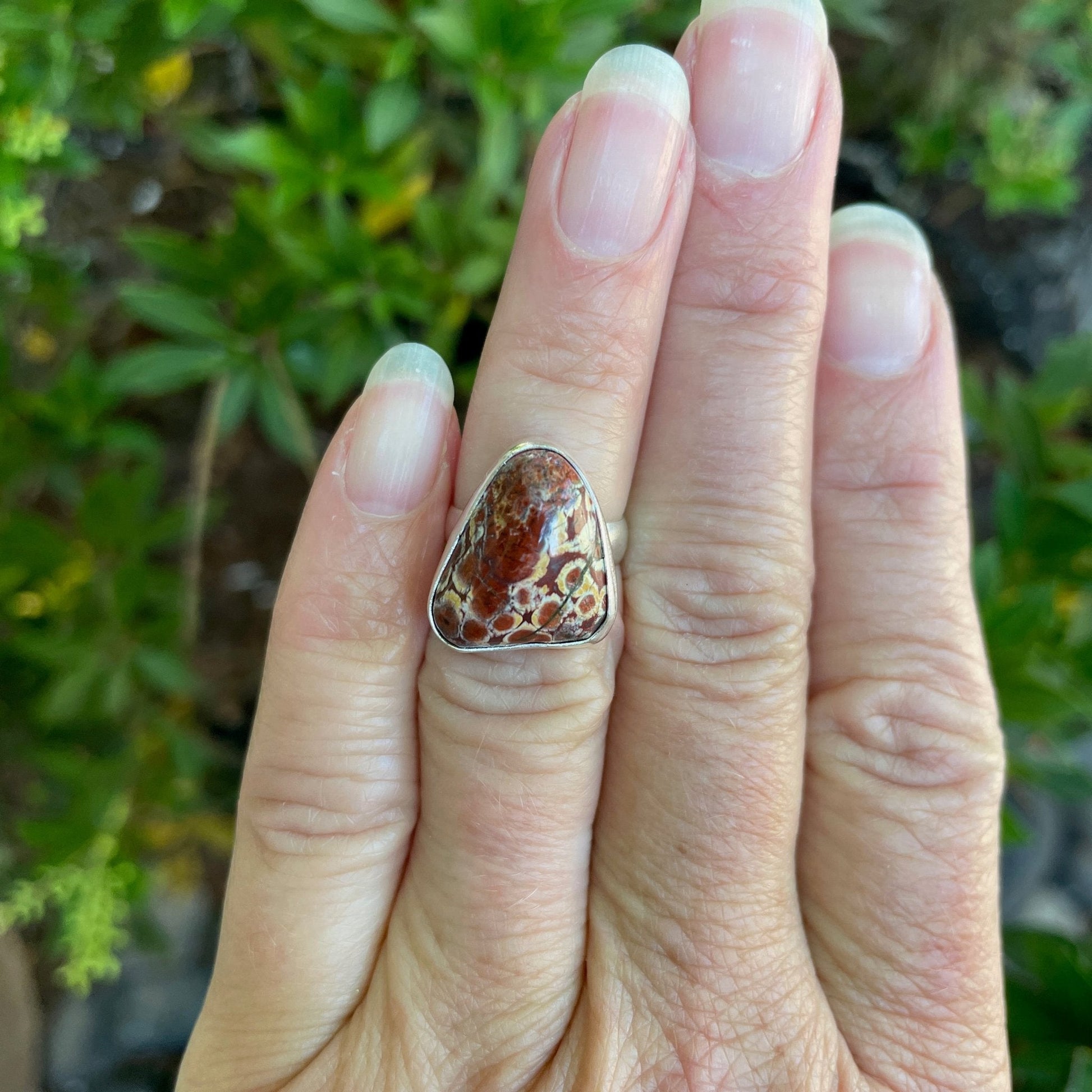 Oregon Red Jasper Chunky Statement Ring - AccentYourself