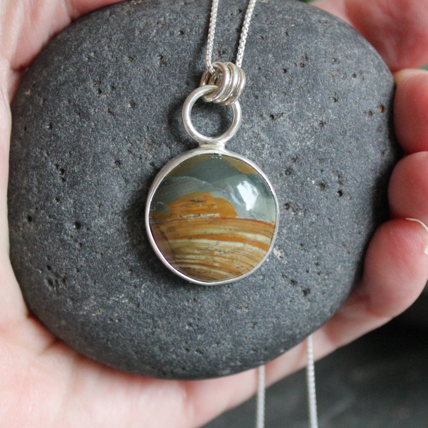 Owyhee Picture Jasper Pendant Necklace - AccentYourself