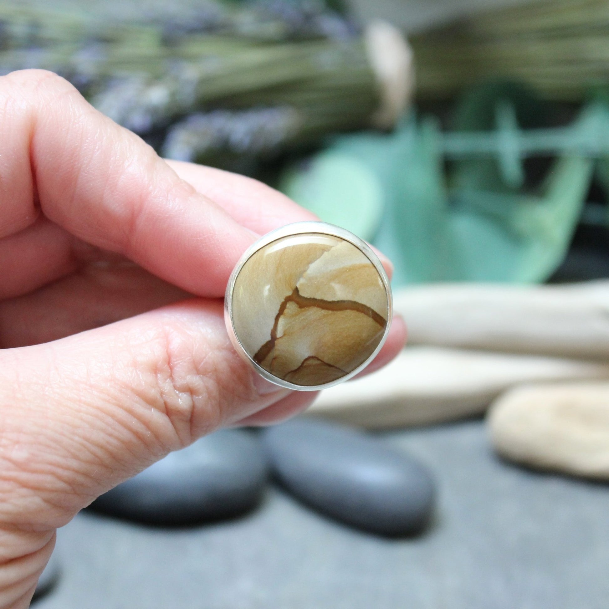 Owyhee Picture Jasper Statement Ring - AccentYourself