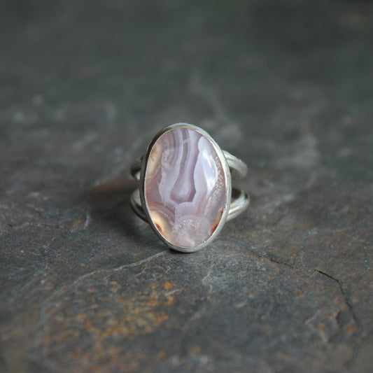 Pink Oval Agua Nueva Agate Statement Ring - AccentYourself