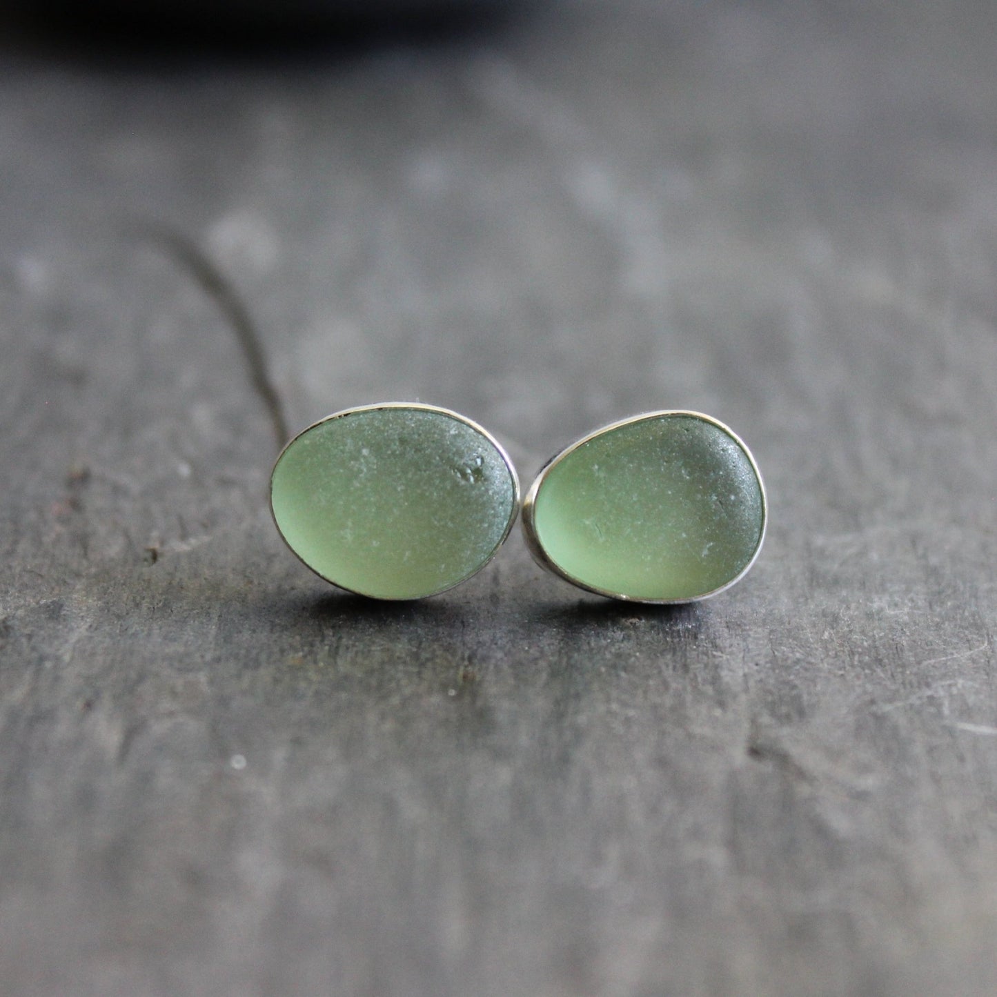 Sea Foam Green Sea Glass Earrings - AccentYourself